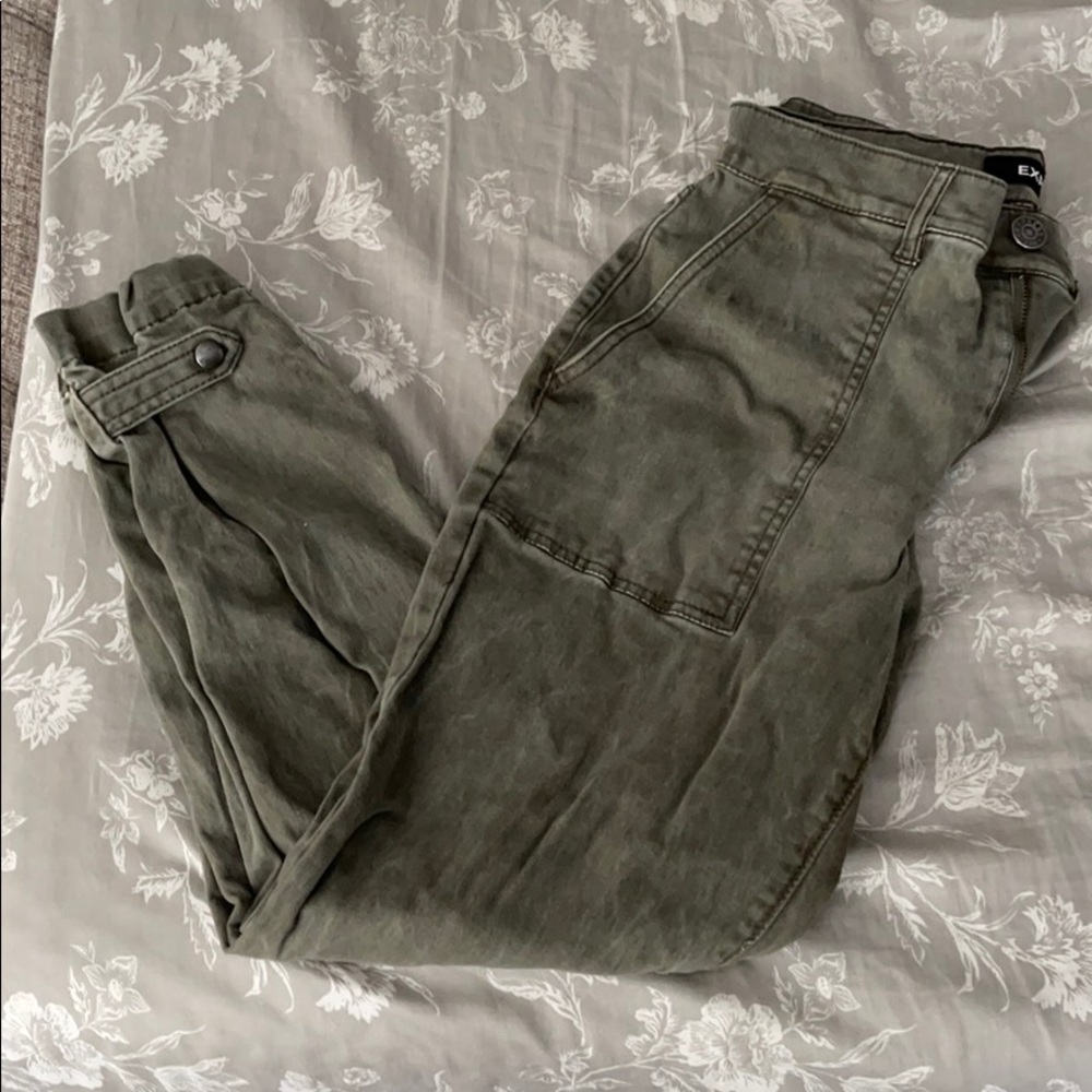 Express green cargo pant